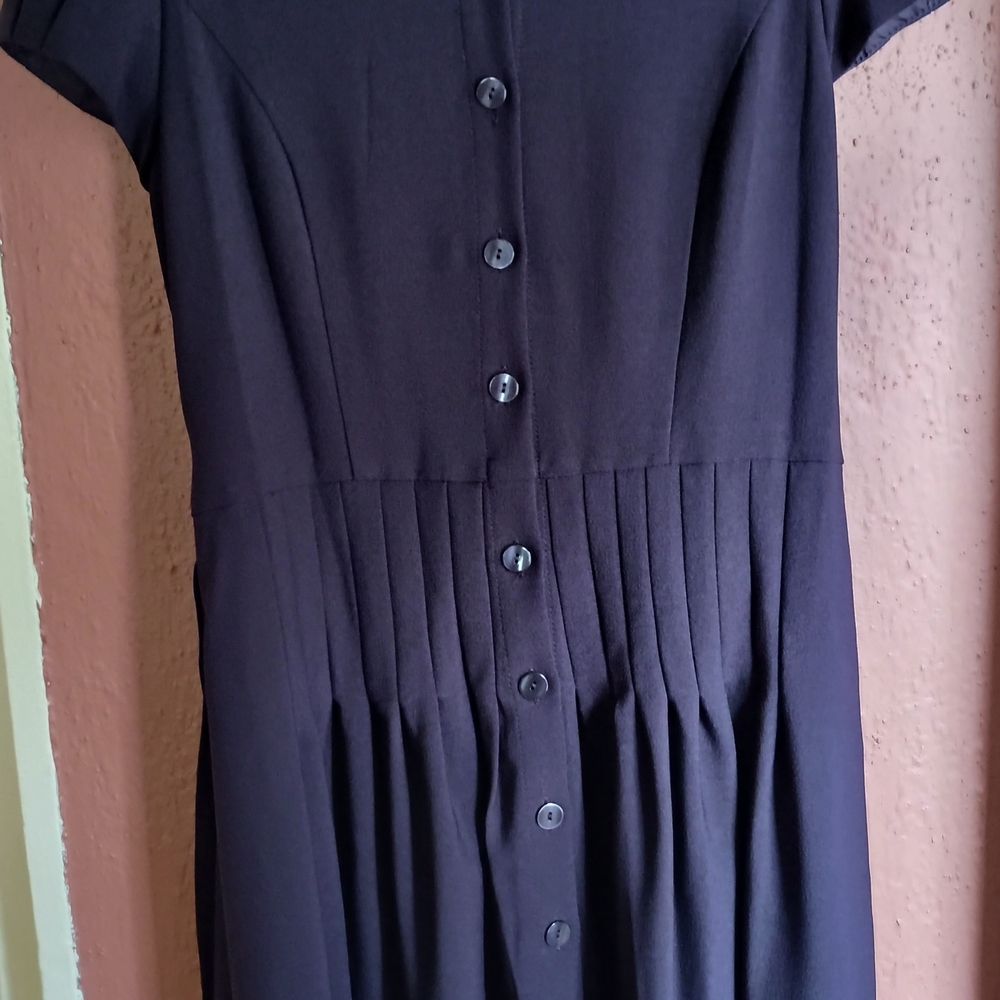 Perceptions Purple Button-Front Drop-Waist Dress - image 2